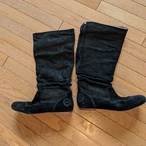 Ugg slouchy perforated suede boots